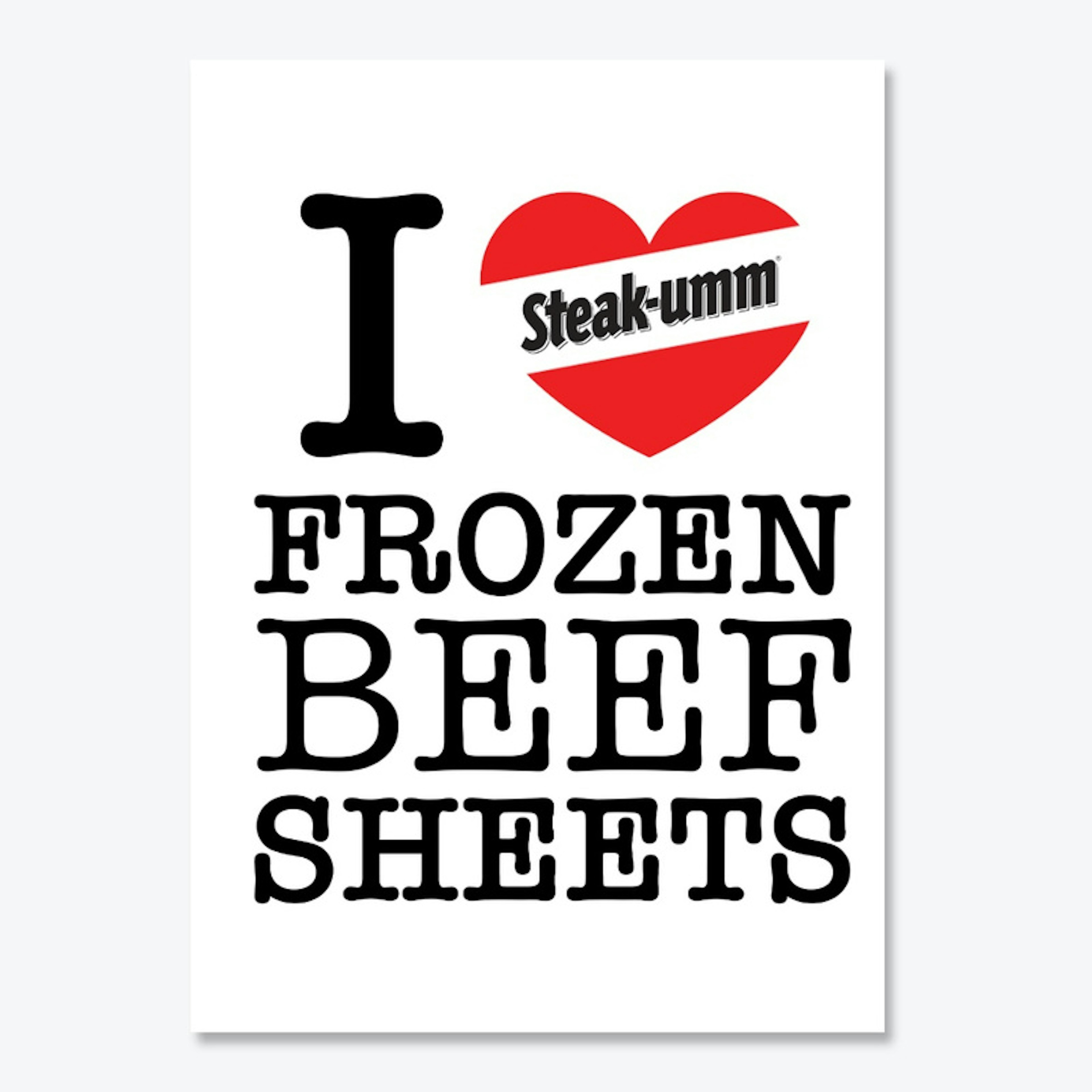 I Love Frozen Beef Sheets