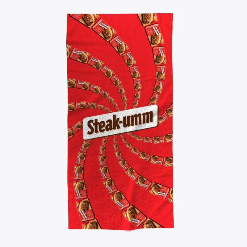 The Swirl of Steak-umm Beefy Beach Towel